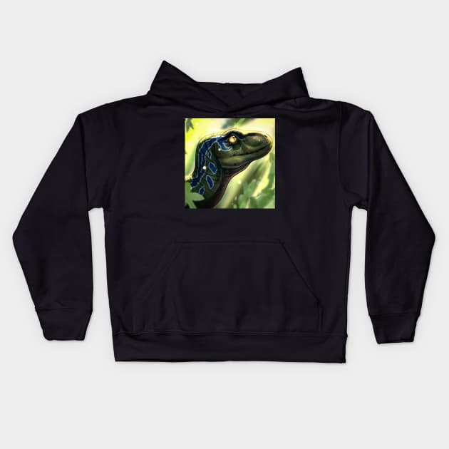 Baby Raptor Kids Hoodie by thek560